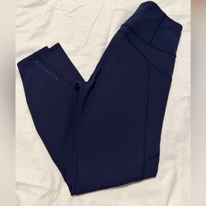 Athleta Rainier Navy Blue Leggings, M